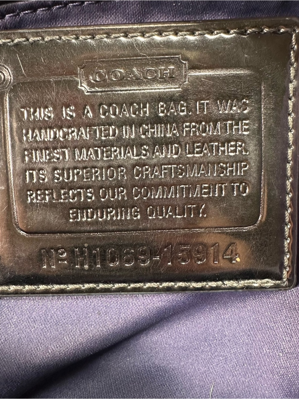 Coach Poppy Sling/Shoulder BagPurse Glittery Bronze - Picture 3 of 10